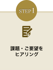 STEP1 課題・ご要望をヒアリング